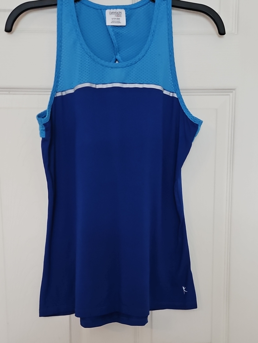 Danskin Blue Or Pink Two-Tone Racerback Tank Top